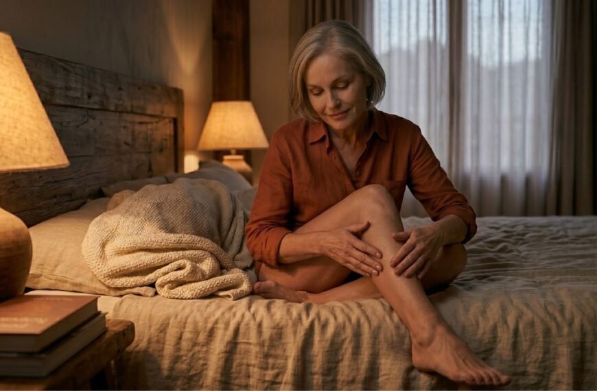 Mulher 40+ em clima de conexão afetiva, ilustrando desejo responsivo na menopausa