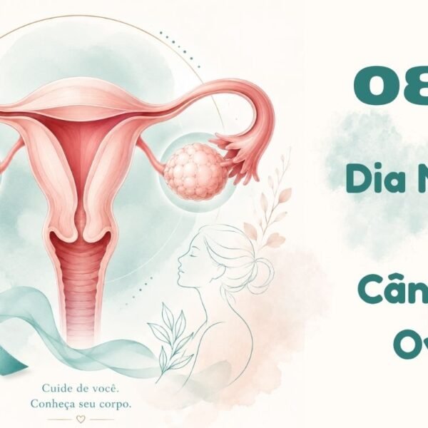 imagem representando o sistema reprodutor feminino para conscientização sobre o dia mundial do câncer de ovário