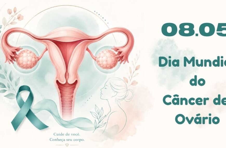 imagem representando o sistema reprodutor feminino para conscientização sobre o dia mundial do câncer de ovário