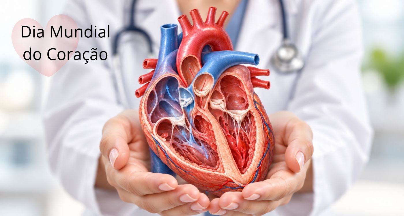 imagem de coração humano representando o dia mundial do coração e prevenção de infarto em mulheres
